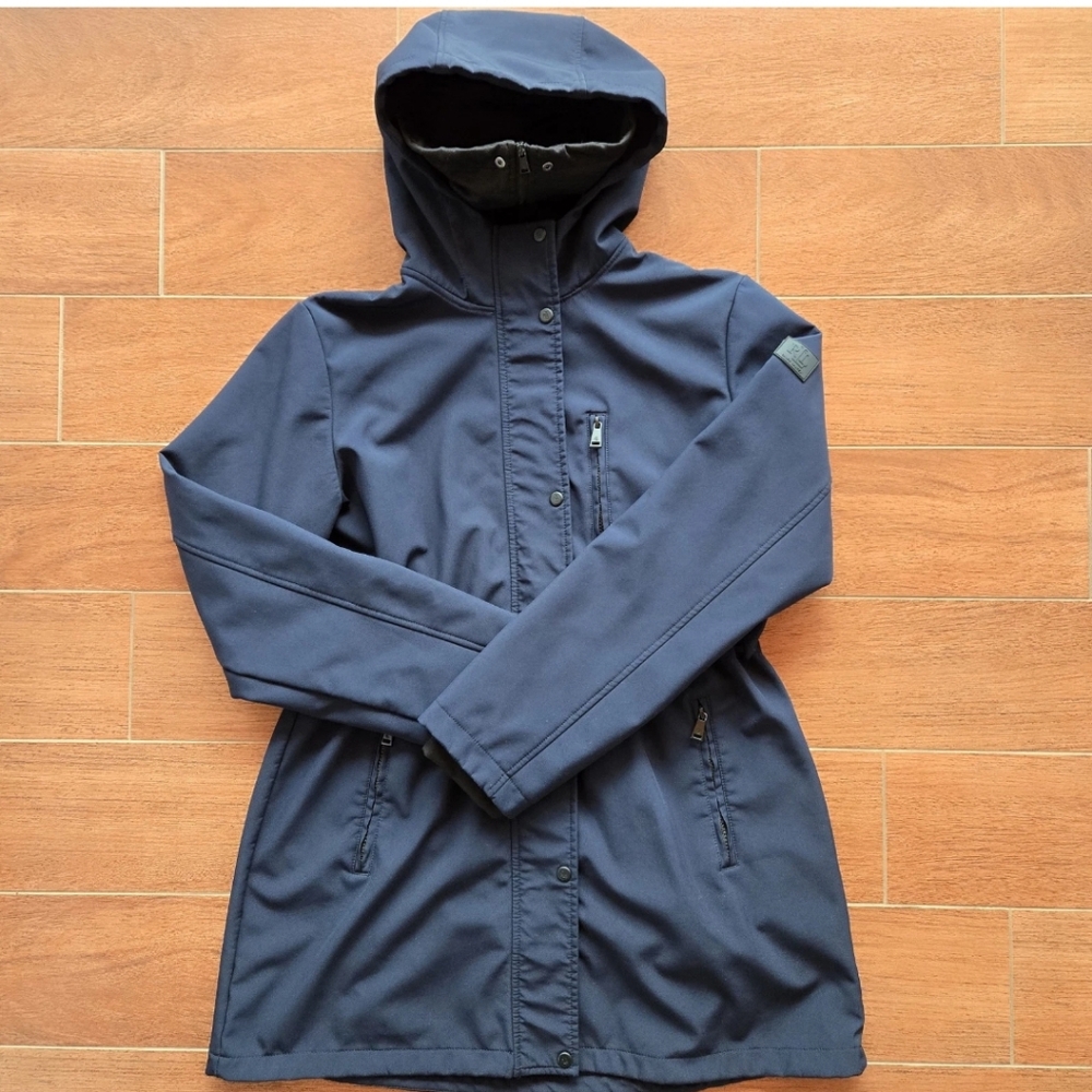 Lauren Ralph Lauren Hooded Anorak Jacket Women's Size Large Navy Blue Balaclava